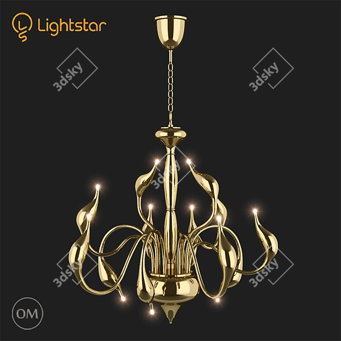 Elegant CIGNO Lightstar Necklace 3D model image 1