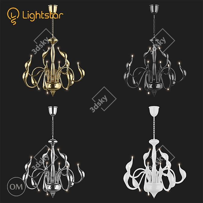 Elegant CIGNO Lightstar Necklace 3D model image 2