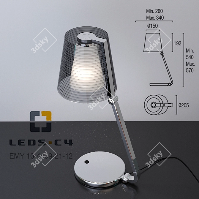 Modern EMY Table Lamp - LEDS-C4 3D model image 2