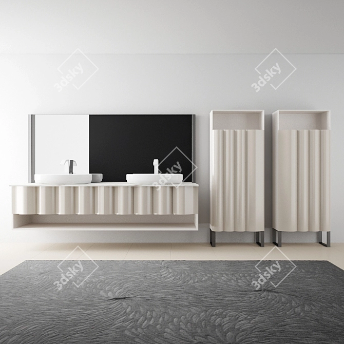 Elegant LEON Vanity Unit 3D model image 1