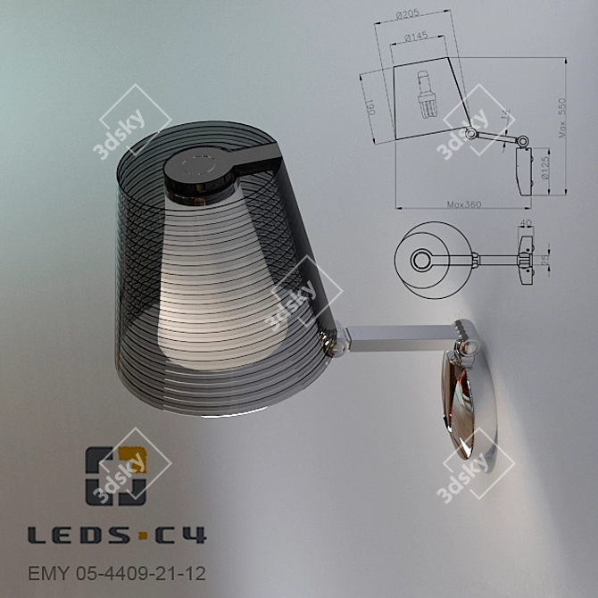 Modern LED Wall Lamp-EMy 3D model image 2