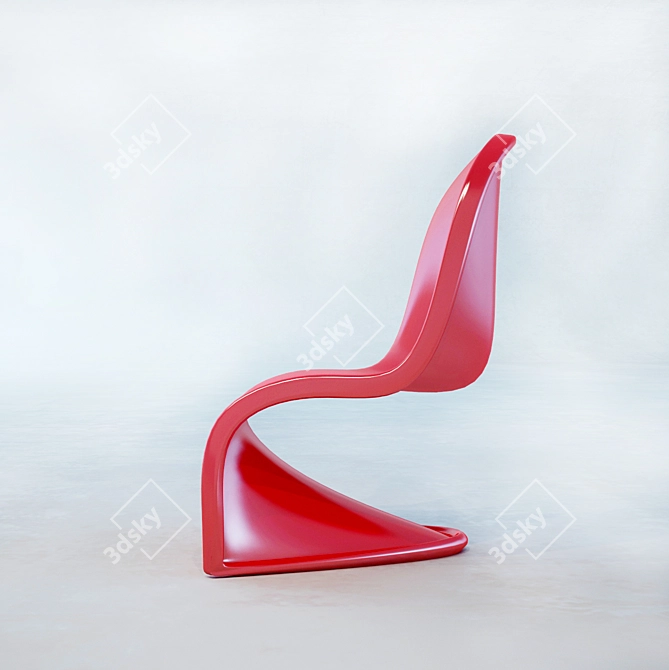 Chair Panton Classic: Iconic and Glossy Design  3D model image 2