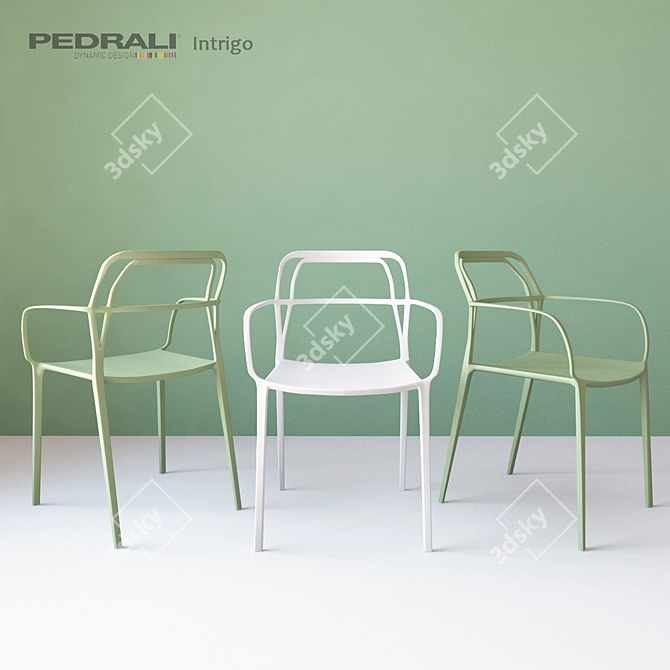 Twisted Elegance: Intrigo Seating 3D model image 1
