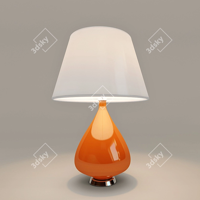 Elegant Teardrop Table Lamp 3D model image 1