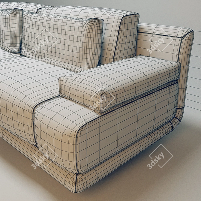 Luxurious Fendi Casa Artu Sofa 3D model image 3