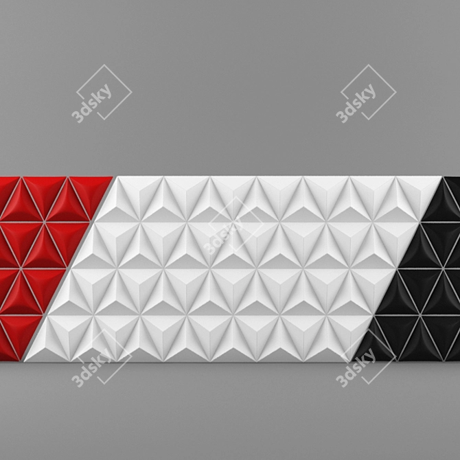 3D Decorative Wall Panel 3D model image 2