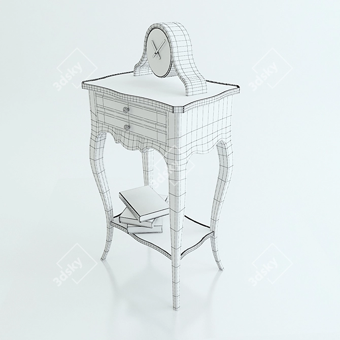 Elegant Daisy Nightstand 3D model image 3