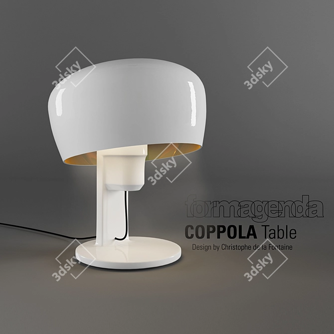 Elegant Coppola Adjustable Ceramic Table Lamp 3D model image 3