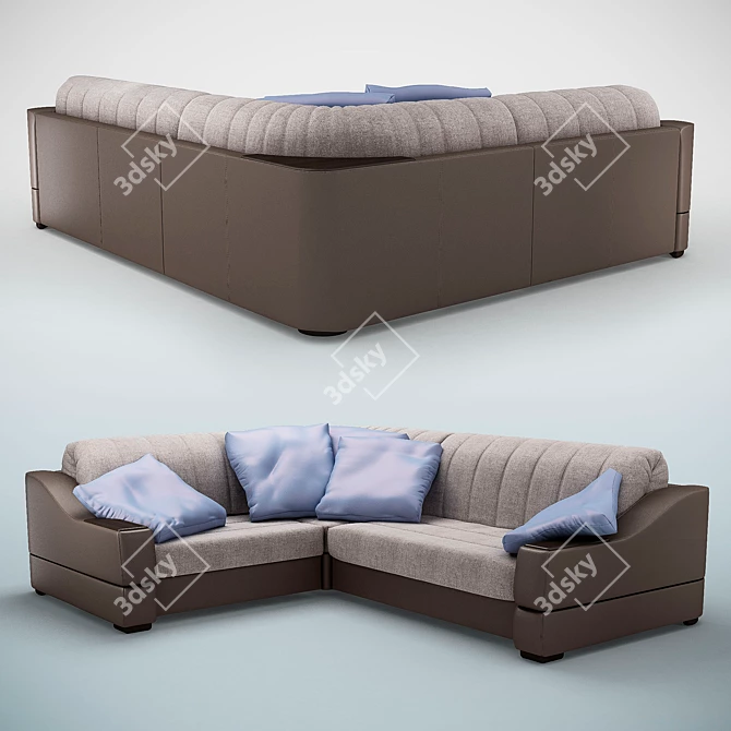 Elegant Moon Sofa 3D model image 1