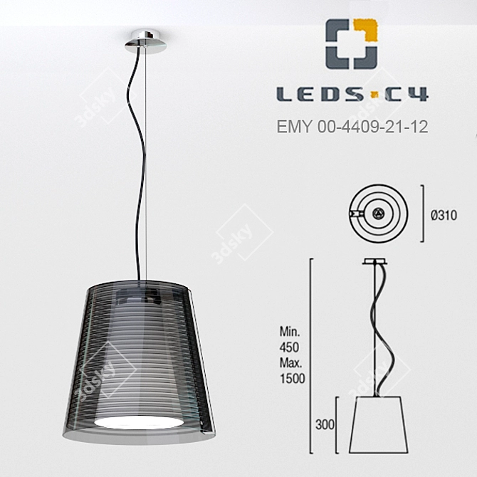 Contemporary EMY Pendant Lamp 3D model image 1
