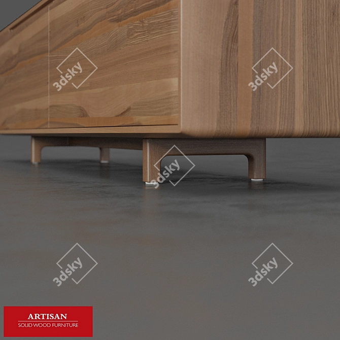 Artisan Invito Lowboard: Elegant and Functional 3D model image 2