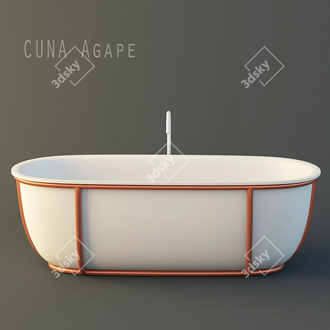 Agape Cuna - Stylish Designer Bathtub 3D model image 1