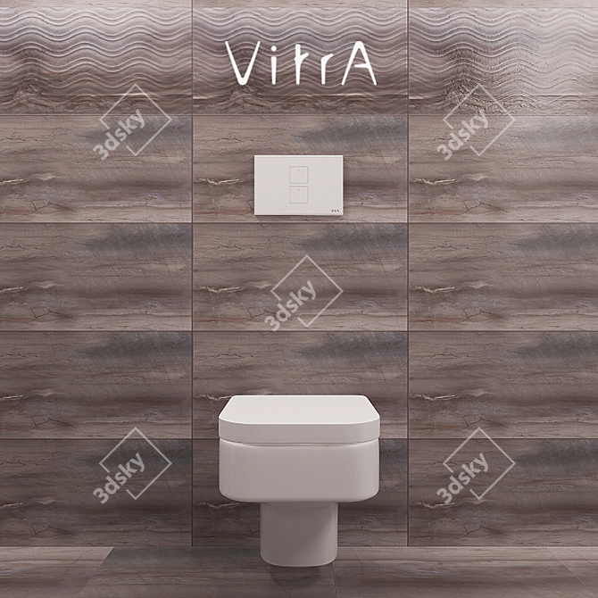 Luxury Hanging Toilet Set 3D model image 1