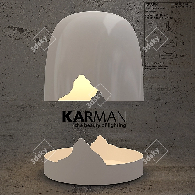 Suspended Tray Pendant Light 3D model image 1
