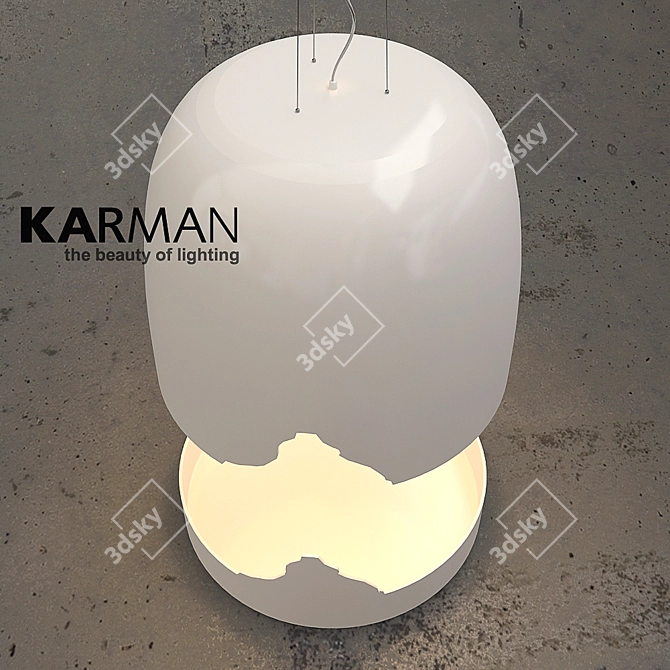 Suspended Tray Pendant Light 3D model image 2