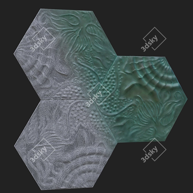 Title: Gaudi Concrete Tile by IVANKA 3D model image 2