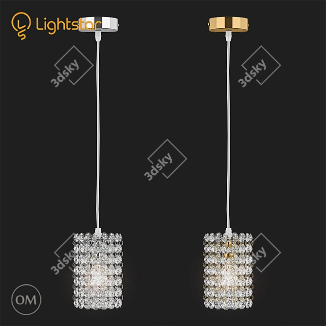 Cristallo Lightstar: Captivating Gold or Chrome 3D model image 1
