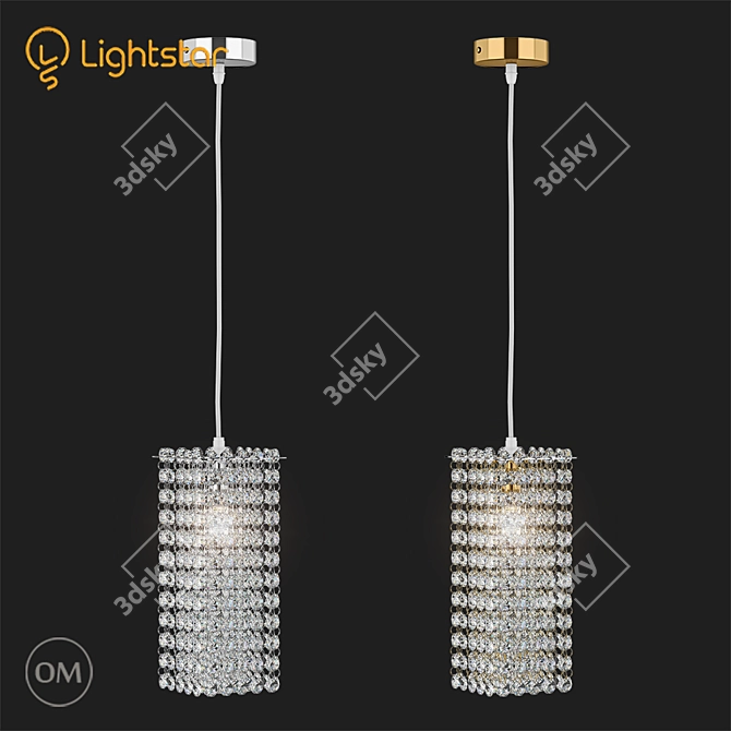 Elegant Gold Cristallo Lightstar 3D model image 1