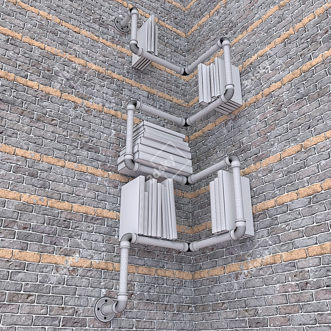 Modern Loft Book Collection & Shelf 3D model image 3