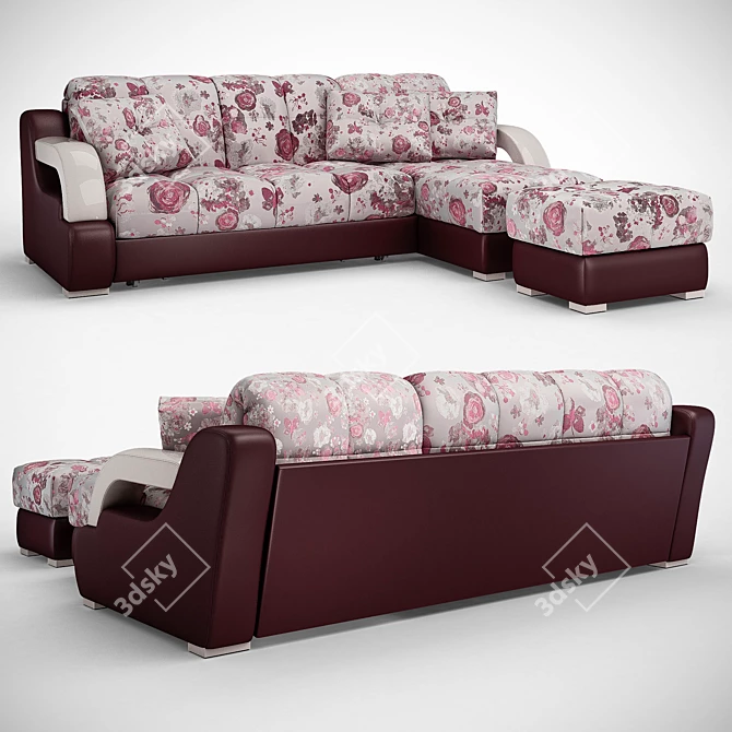 Stylish MOON 012 Sofa Set 3D model image 1