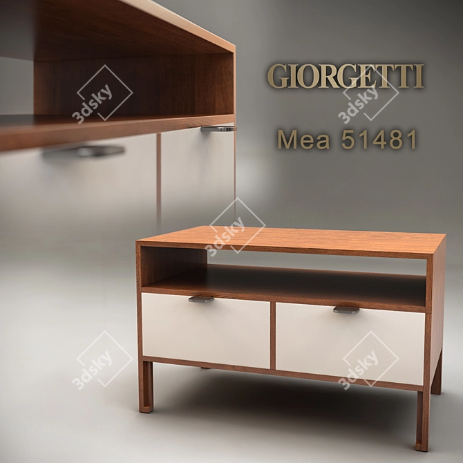 Giorgetti Mea 51481: Sleek and Compact Furniture for Modern Spaces 3D model image 2