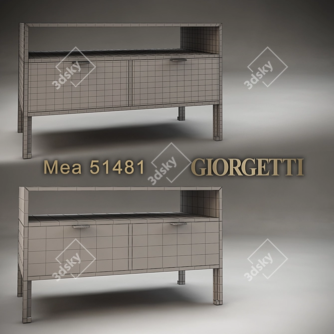 Giorgetti Mea 51481: Sleek and Compact Furniture for Modern Spaces 3D model image 3