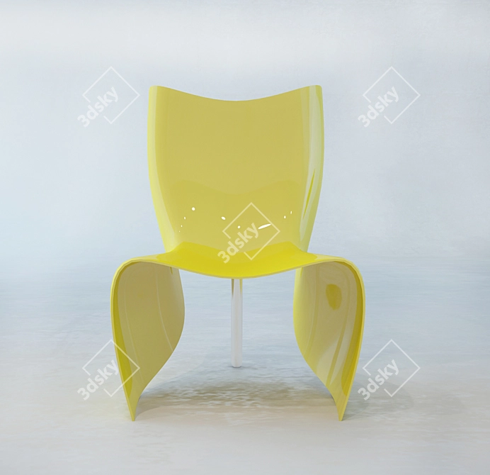 Felt Chair by Cappellini: Dynamic Design, Comfortable Seating 3D model image 2
