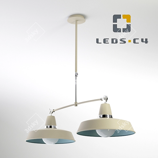 Retro Chic Pendant Light - LEDS-C4 3D model image 2