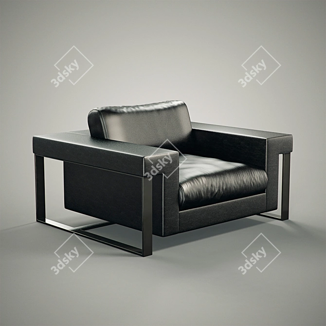 Luxury London Armchair 3D model image 1
