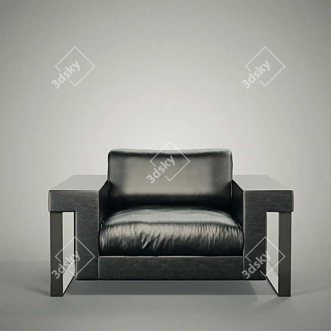 Luxury London Armchair 3D model image 2