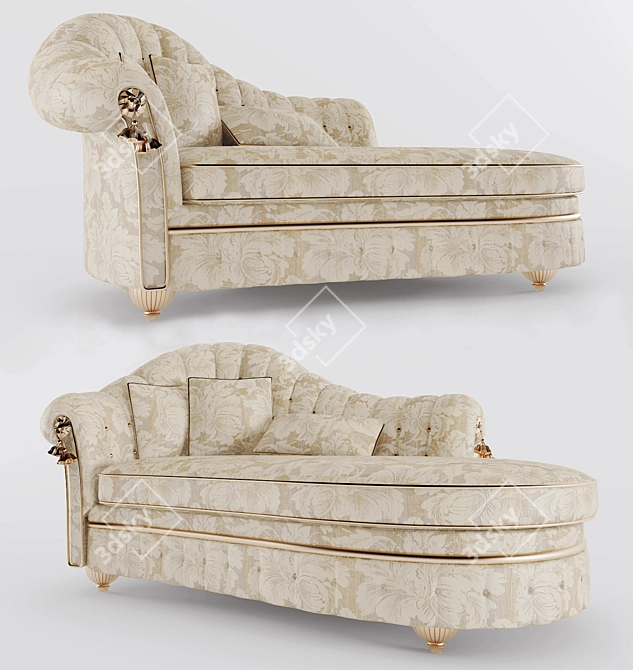 Elegant Classic Sofa 3D model image 1