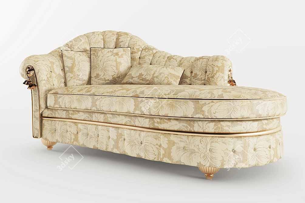 Elegant Classic Sofa 3D model image 2