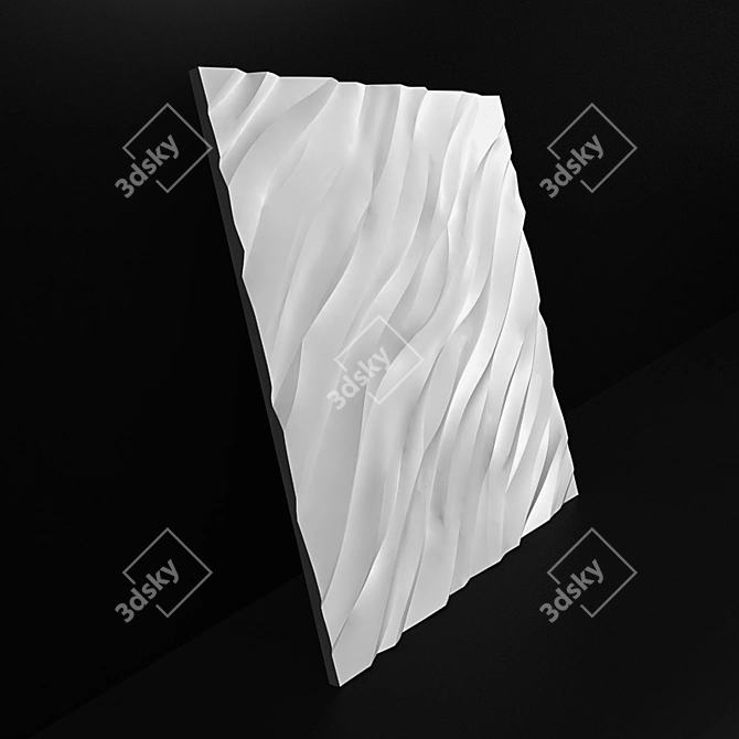 Sculptural Seamless 3D Ribbon 3D model image 3