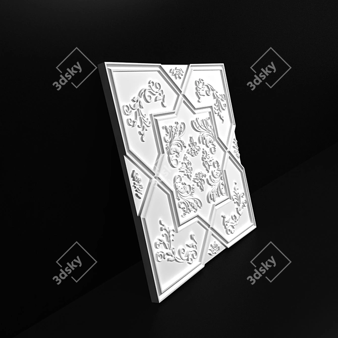 3D Aladdin Sculptural Panel 3D model image 2