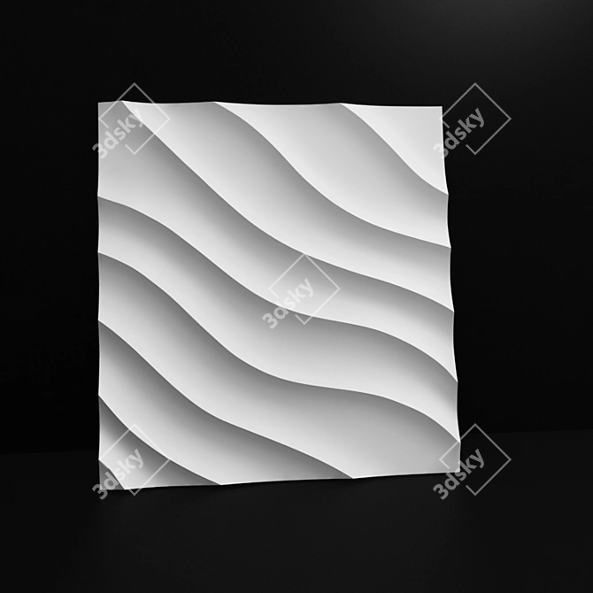 Sculptural 3D Gobi Panel 3D model image 1