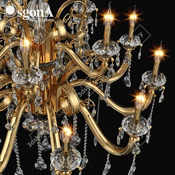 Luxurious Crystal Chandelier: Osgona Lusso Art.788152 3D model image 2