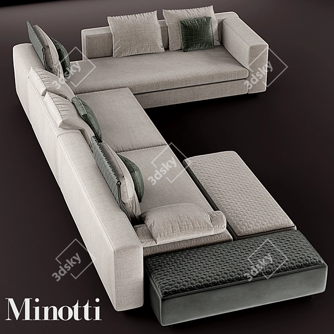 Modular Elegance: Yang Sofa 3D model image 1