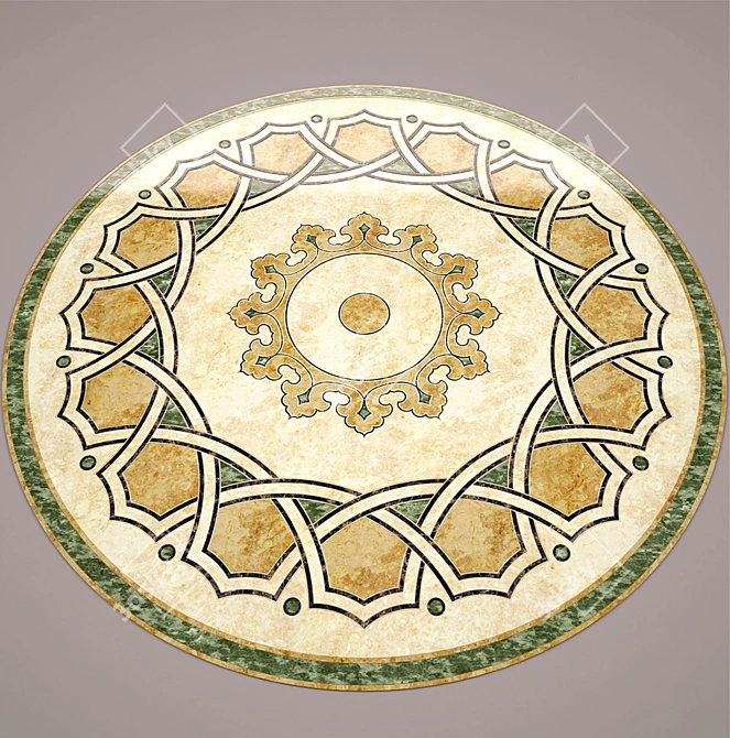 Marble Rosette: Ethnic Inspired 3D model image 1