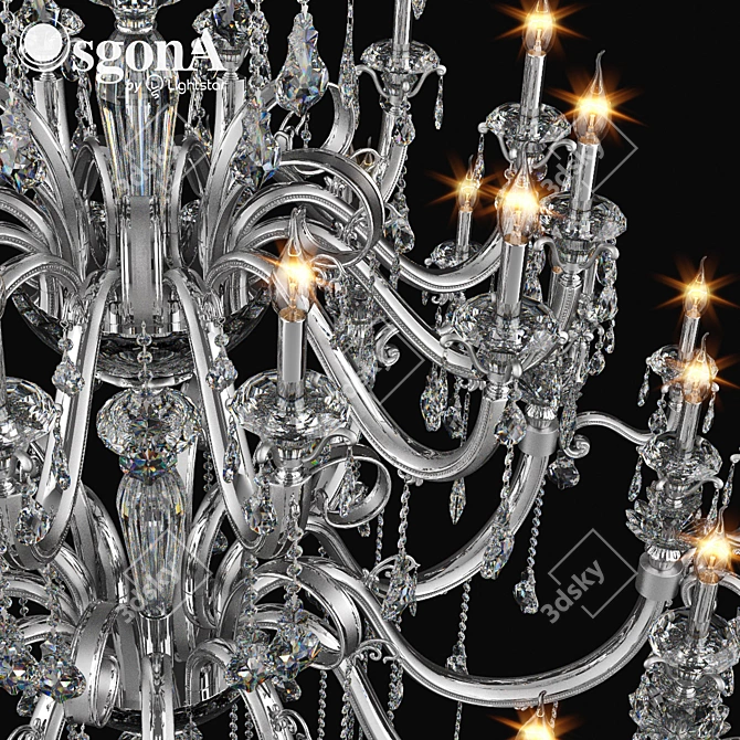 Osgona Lusso Art Crystal Chandelier 3D model image 2