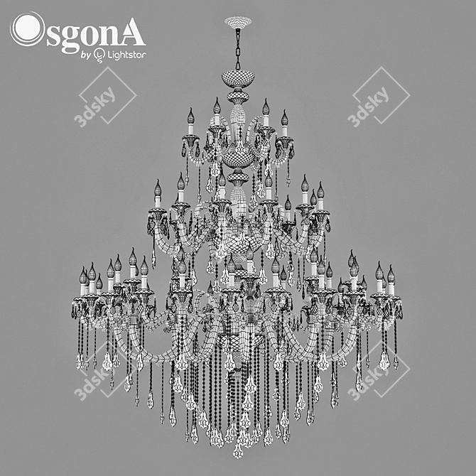 Osgona Lusso Art Crystal Chandelier 3D model image 3