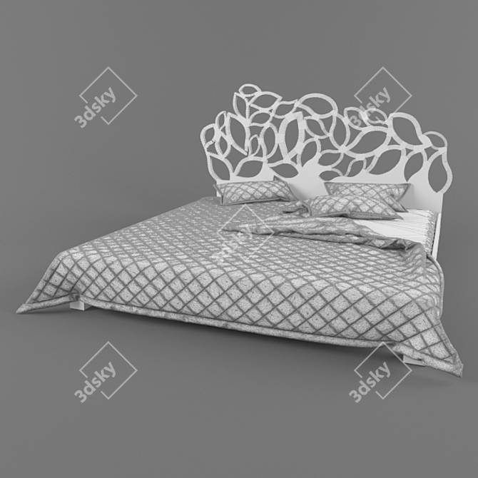 Italian Elegance: Belle Italia Bed 3D model image 2