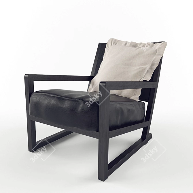 Elegant Clio Armchair by Antonio Citterio 3D model image 1