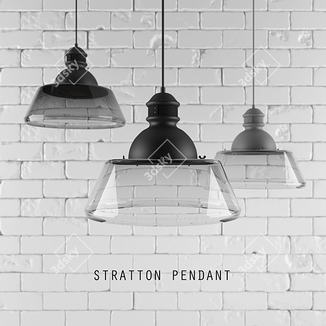 Stratton Pendant: Elegance Illuminated 3D model image 1