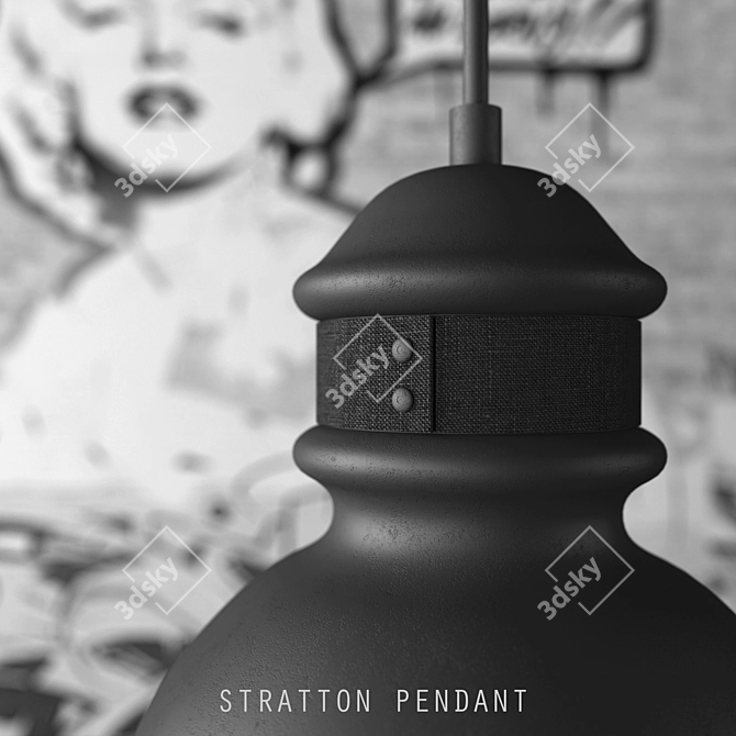 Stratton Pendant: Elegance Illuminated 3D model image 2