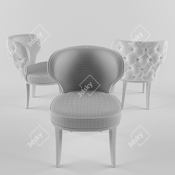 Luxury Ipe Cavalli Zelda Armchair 3D model image 2