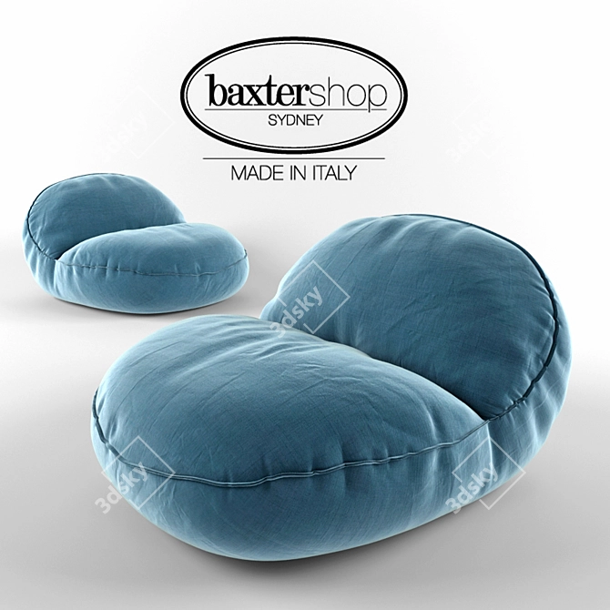 Elegant Montreal Armchair 3D model image 1