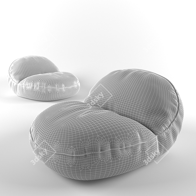 Elegant Montreal Armchair 3D model image 2