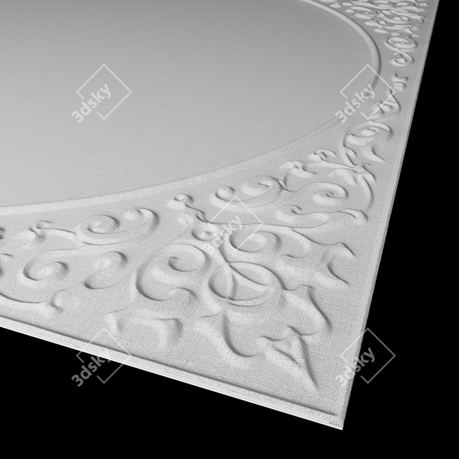 Elegant Carving Carpet - Add Style & Comfort 3D model image 2