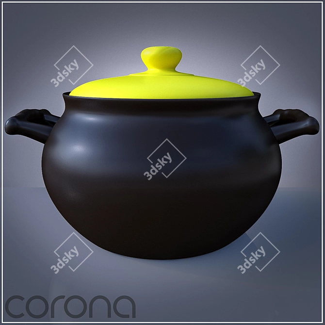 7k Polygon Pan with Textures - FBX Included 3D model image 1