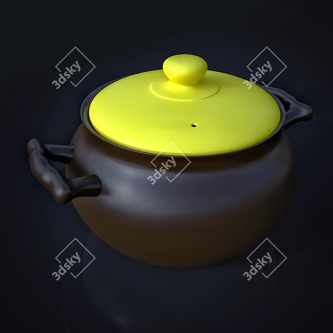 7k Polygon Pan with Textures - FBX Included 3D model image 2